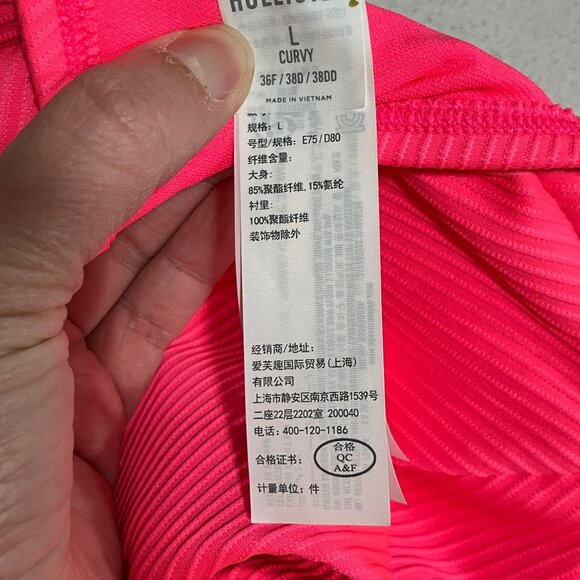 Hollister Neon Pink Ribbed Bikini XLARGE &LARGE CURVY (different sizes) - Picture 5 of 13